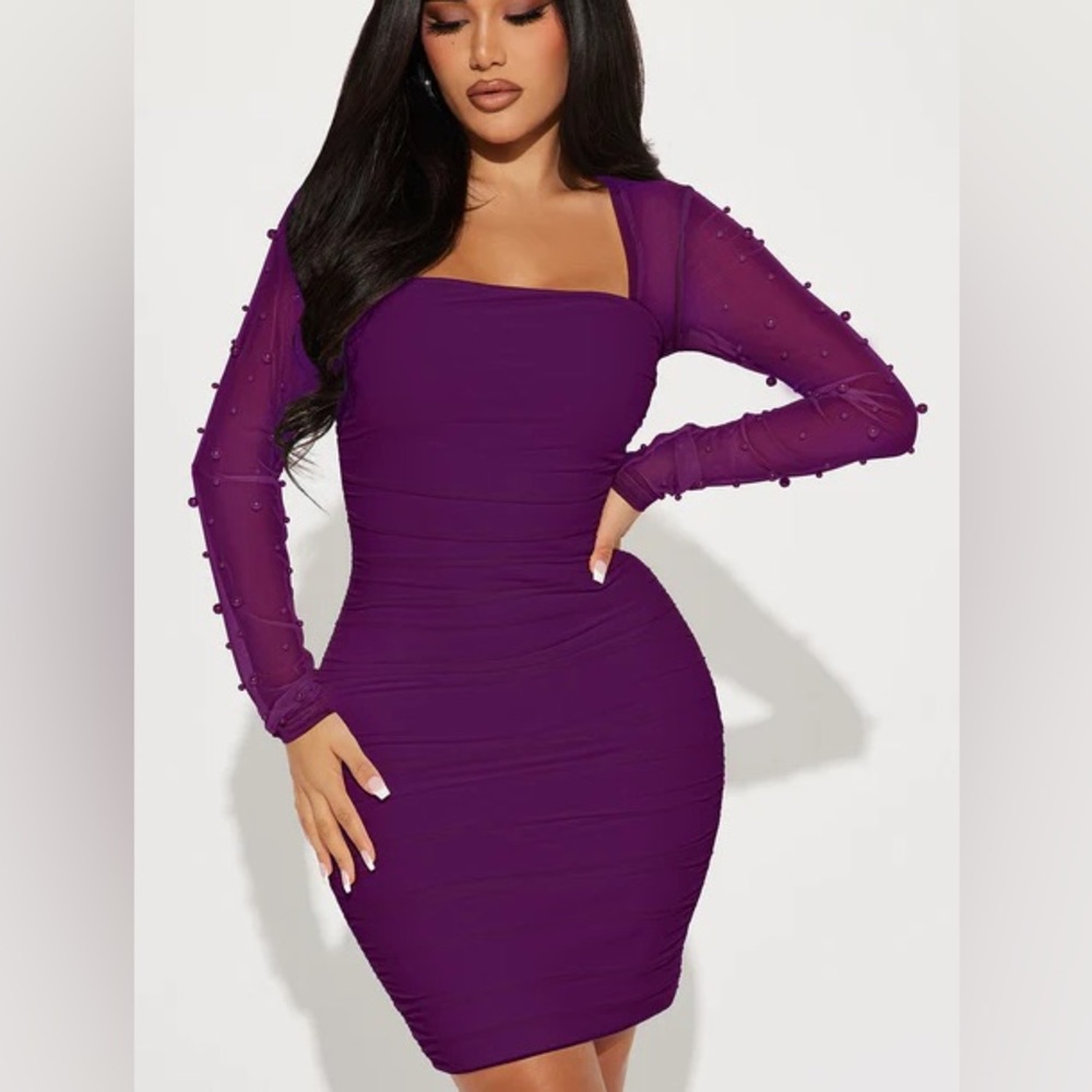 Maia Mesh Beaded Mini Dress NEW 🏷️